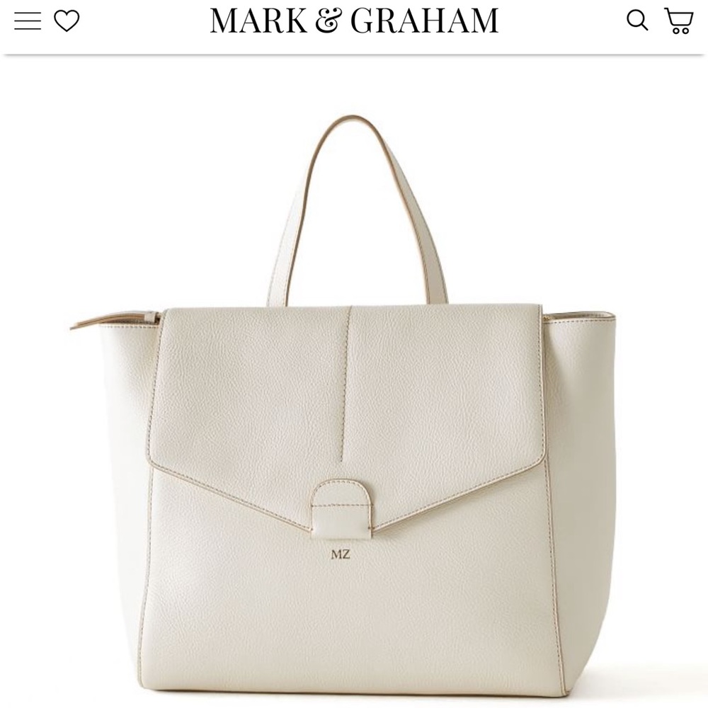 Mark & Graham Daily Convertible Backpack Ivory Cream White